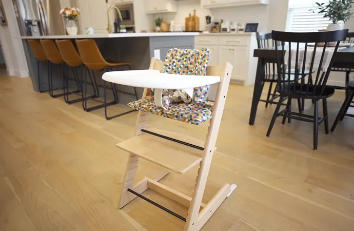 Wood high chairs for baby height counter