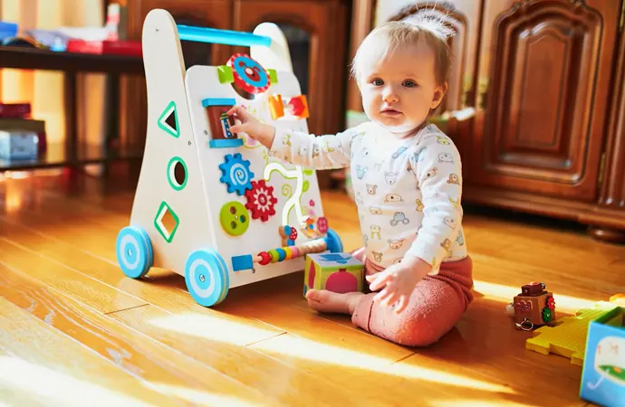 The baby girl walkers ensures that your daughter sits and walks in comfort like royalty